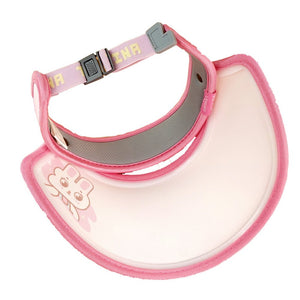 Pink Rabbit theme soft Fabric Visor Hat for Kids& Toddlers - 3 - 6 years Swim