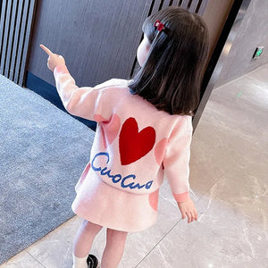 Pink & Red Heart , 2 pc Top & Skirt set for Toddlers and Kids - Little Surprise BoxPink & Red Heart , 2 pc Top & Skirt set for Toddlers and Kids