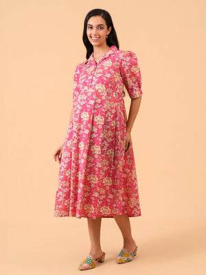 Pink Regalia Maternity and Nursing Dress - S Maternity Casual Dress