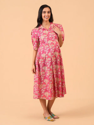 Pink Regalia Maternity and Nursing Dress - S Maternity Casual Dress
