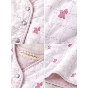 Pink Reversible Sleeveless Winter Jacket for Kids - 2 - 3 Years Winter Wear