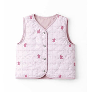 Pink Reversible Sleeveless Winter Jacket for Kids - 2 - 3 Years Winter Wear