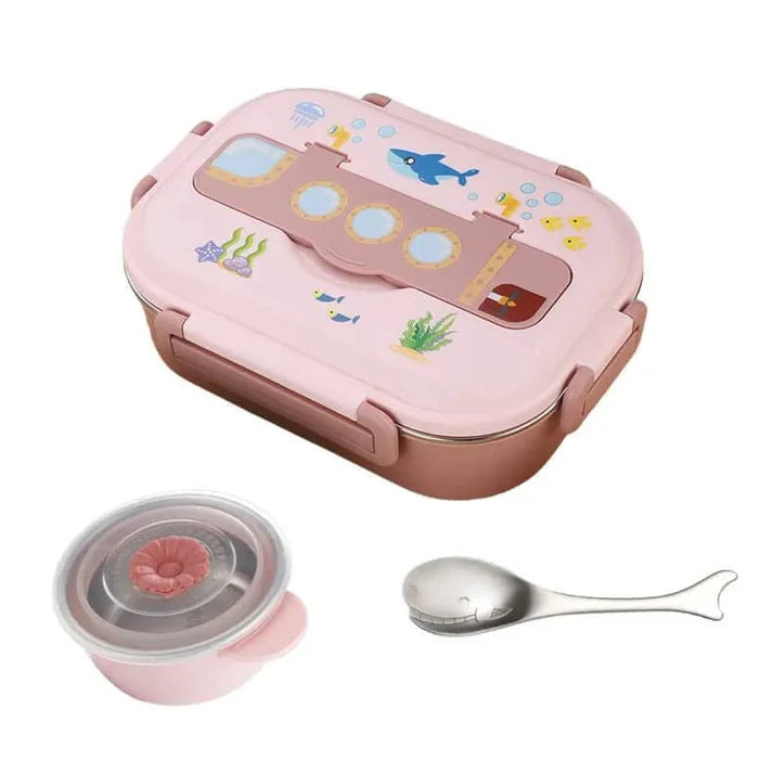 Little Surprise Box Submarine Theme Compartment Steel Tiffin Lunch Box for Boys & Girls
