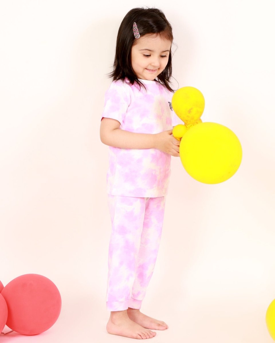 Pink Tie And Dye Girls Jogger Set - KCW-PTDGJ-6-12