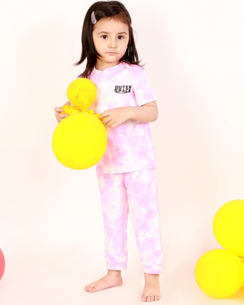 Pink Tie And Dye Girls Jogger Set - KCW-PTDGJ-6-12