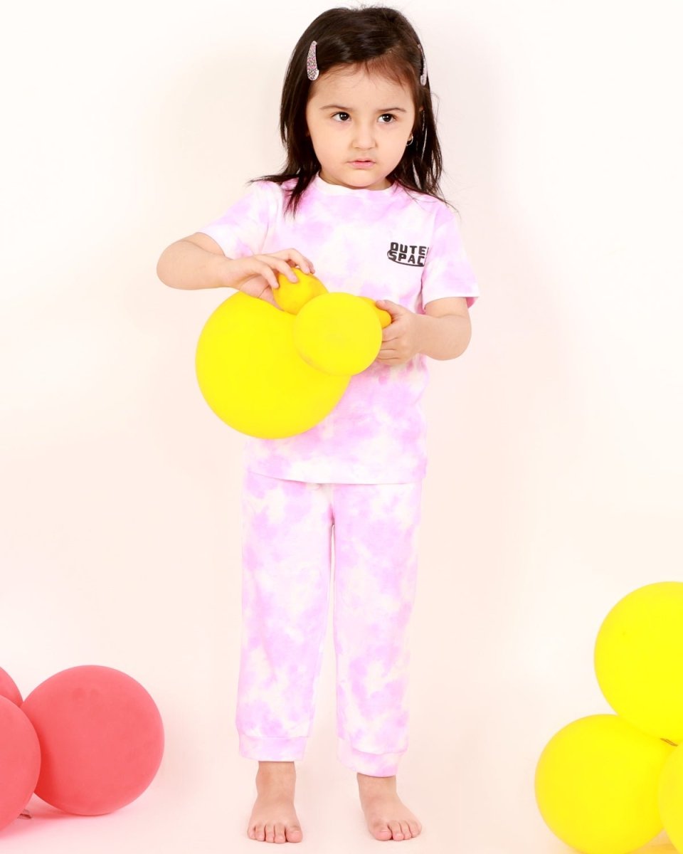 Pink Tie And Dye Girls Jogger Set - KCW-PTDGJ-6-12