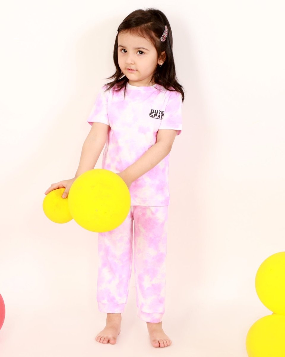 Pink Tie And Dye Girls Jogger Set - KCW-PTDGJ-6-12