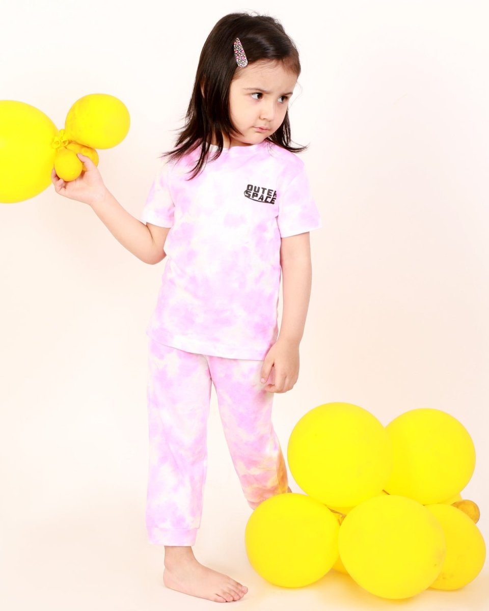 Pink Tie And Dye Girls Jogger Set - KCW-PTDGJ-6-12