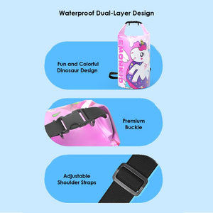 Pink Uni Big Size Clip on & Backpack style Waterproof Swimming Bag/ Beach Bag - Swim