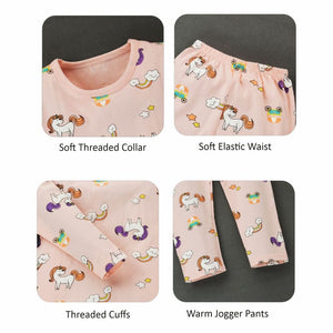 Pink Unicorn Full sleeves tops & pants set Unisex Kids Wear - 18 - 24 months Kids Clothing