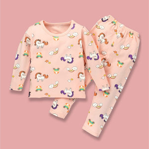 Pink Unicorn Full sleeves tops & pants set Unisex Kids Wear - 18 - 24 months Kids Clothing