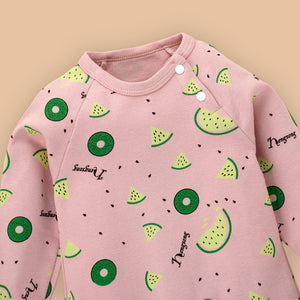 Pink Watermelon Print Romper Unisex Kids Wear - 0 - 9 months Kids Clothing