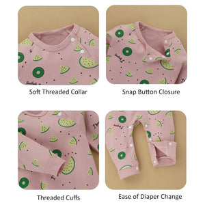 Pink Watermelon Print Romper Unisex Kids Wear - 0 - 9 months Kids Clothing