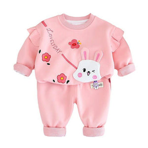 Pink Wink Bunny Tracksuit Set for Kids - 2 - 3 Years Kids Clothing
