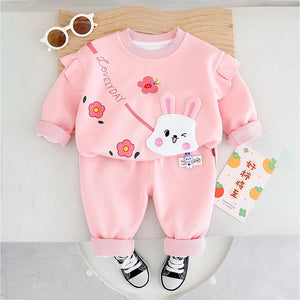 Pink Wink Bunny Tracksuit Set for Kids - 2 - 3 Years Kids Clothing
