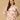 Woman wearing a floral dress against a beige background