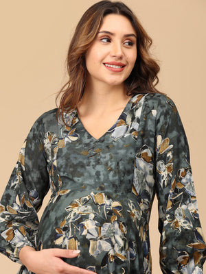 Pitch Please Maternity and Nursing Maxi Dress - DRS - SK - PTHPS - S