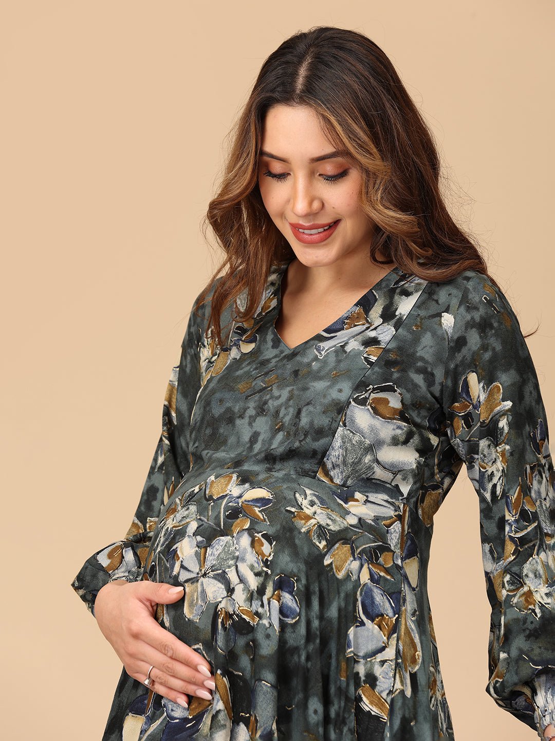 Pitch Please Maternity and Nursing Maxi Dress - DRS - SK - PTHPS - S