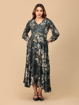 Pitch Please Maternity and Nursing Maxi Dress - DRS - SK - PTHPS - S