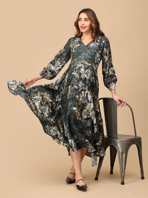 Pitch Please Maternity and Nursing Maxi Dress - DRS - SK - PTHPS - S
