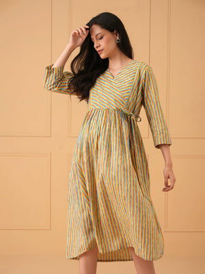 Pixel Pulse Maternity And Nursing Dress - S Maternity Casual Dress