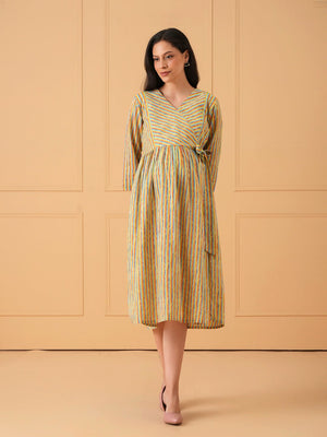 Pixel Pulse Maternity And Nursing Dress - S Maternity Casual Dress