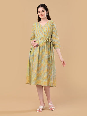 Pixel Pulse Maternity And Nursing Dress - S Maternity Casual Dress