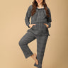 Plaiditude Maternity And Nursing Hoodie Pajama Loungewear Set - NW - SD - PLIDT - M