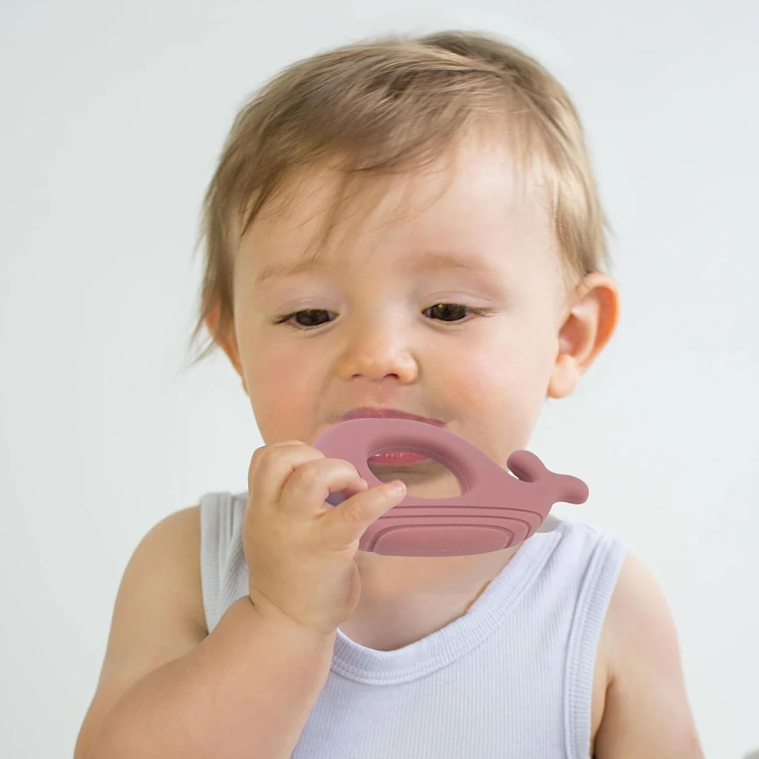 Playbox 3 Pcs BPA Free Silicone Whale Teether Teething Toys Soothe Babies Gums - PBN - 004