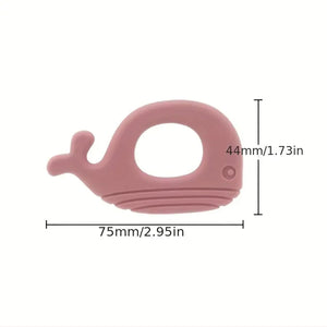 Playbox 3 Pcs BPA Free Silicone Whale Teether Teething Toys Soothe Babies Gums - PBN - 004
