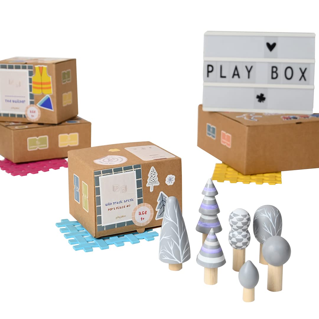Playbox 7Pcs Wooden Arctic Tree Toy Set - PBC - 009