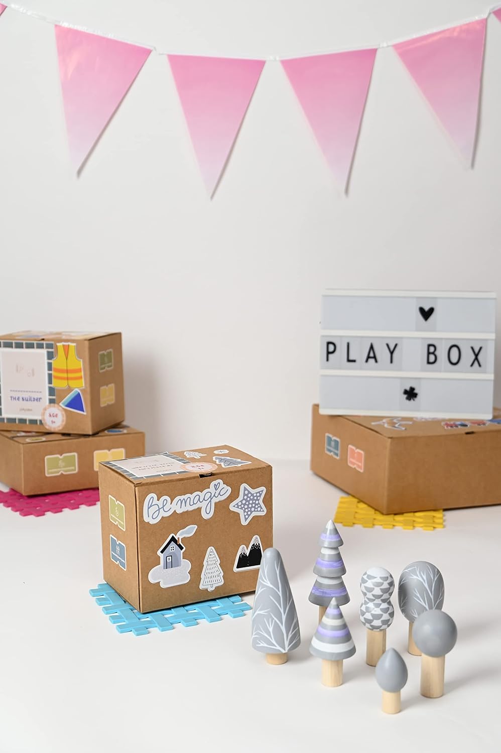 Playbox 7Pcs Wooden Arctic Tree Toy Set - PBC - 009