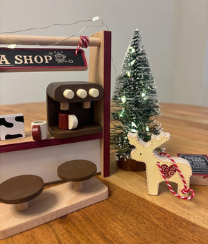 Playbox Christmas Special Hot Cocoa Shop Wooden Toy | Pretend Play Toddler & Kids Baby Toys - Pretend & Play Toys