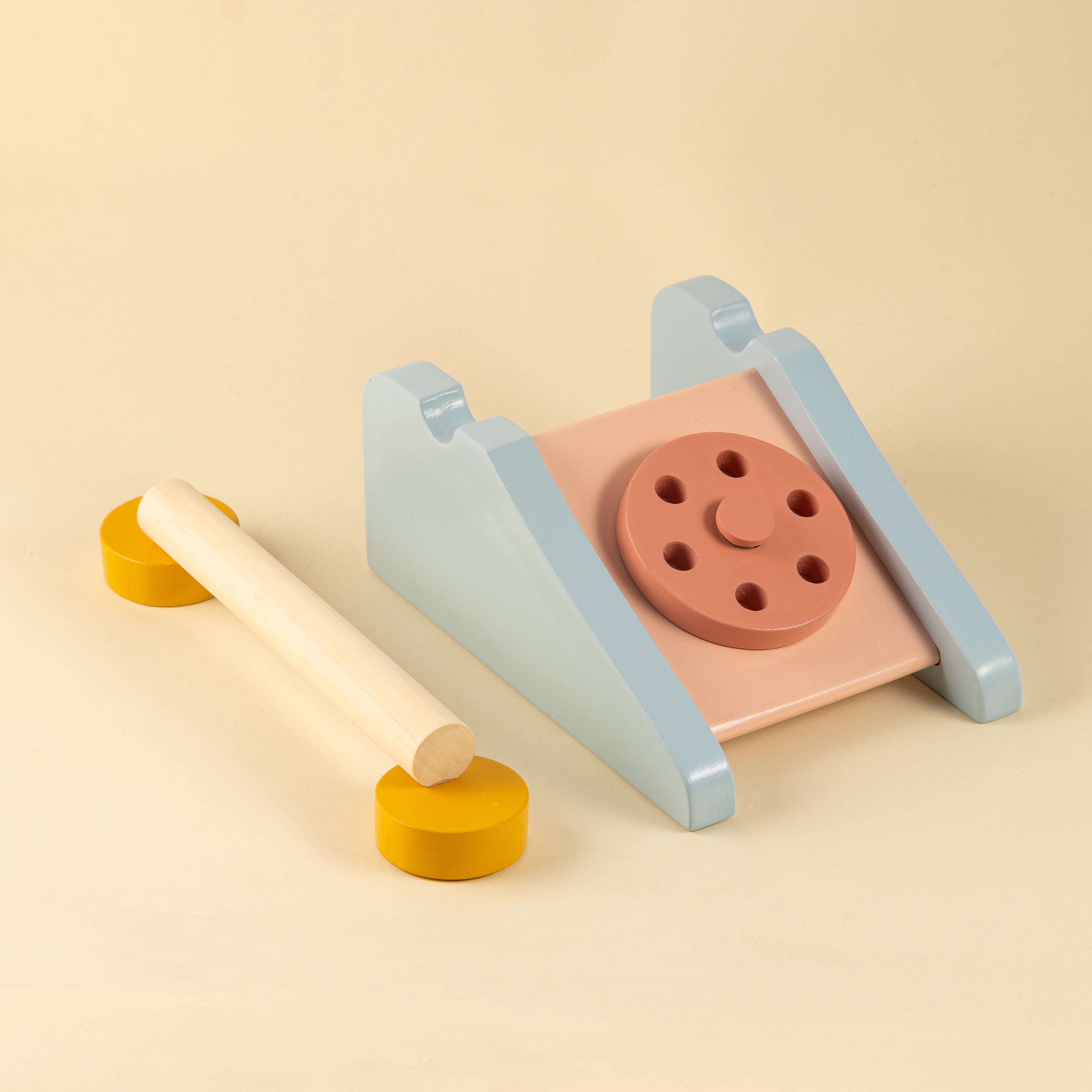 Playbox Clubhouse Telephone Wooden Toy | Phone Pretend Play Toddler & Kids Toys - PBP - 023