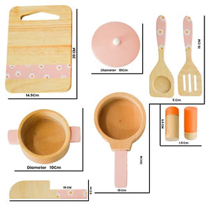 Playbox Grill & Chill Cooking Wooden Kitchen Set Toy Pretend Play Toys For Kids - PBP - 020