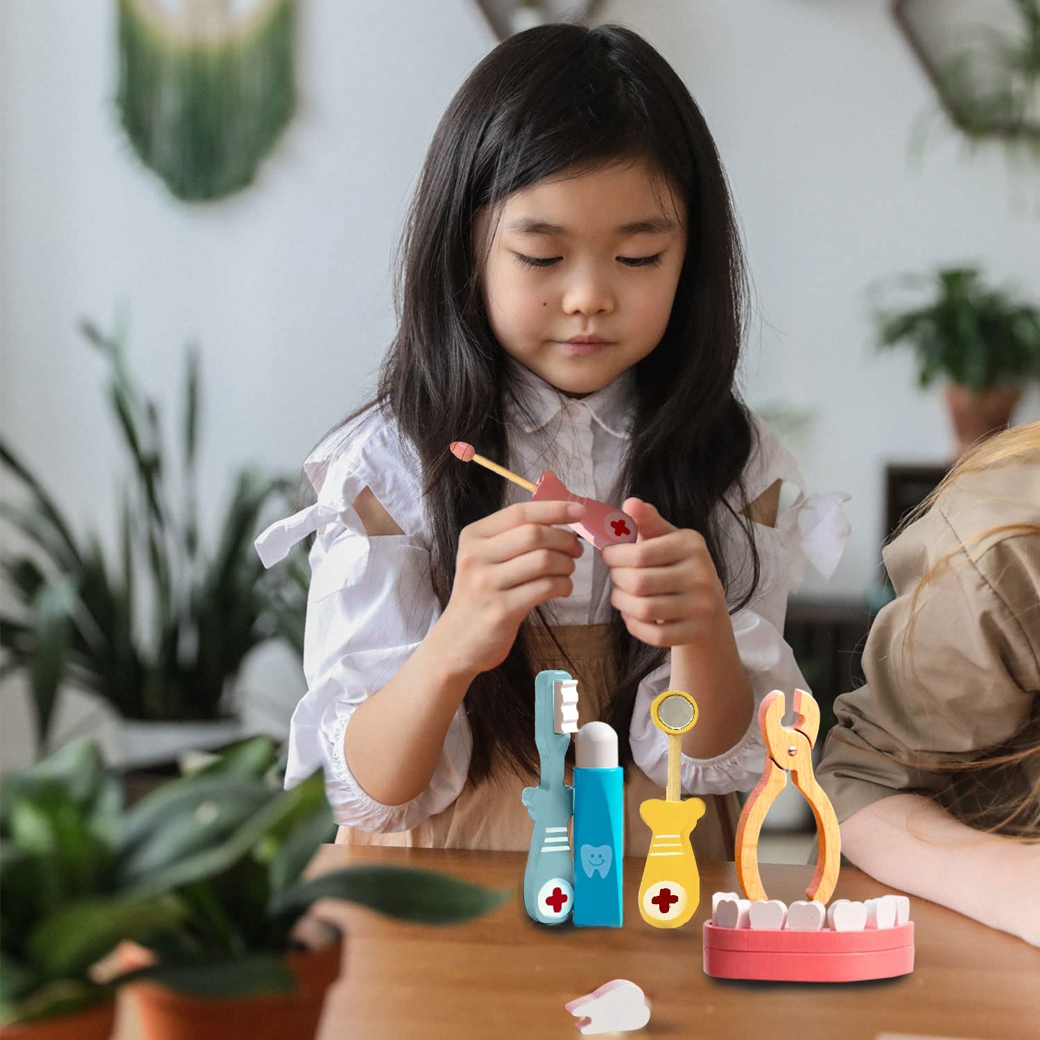 Playbox Happy Teeth Wooden dental Doctor Kit Toy Pretend Play wooden doctor Set - PBP - 002