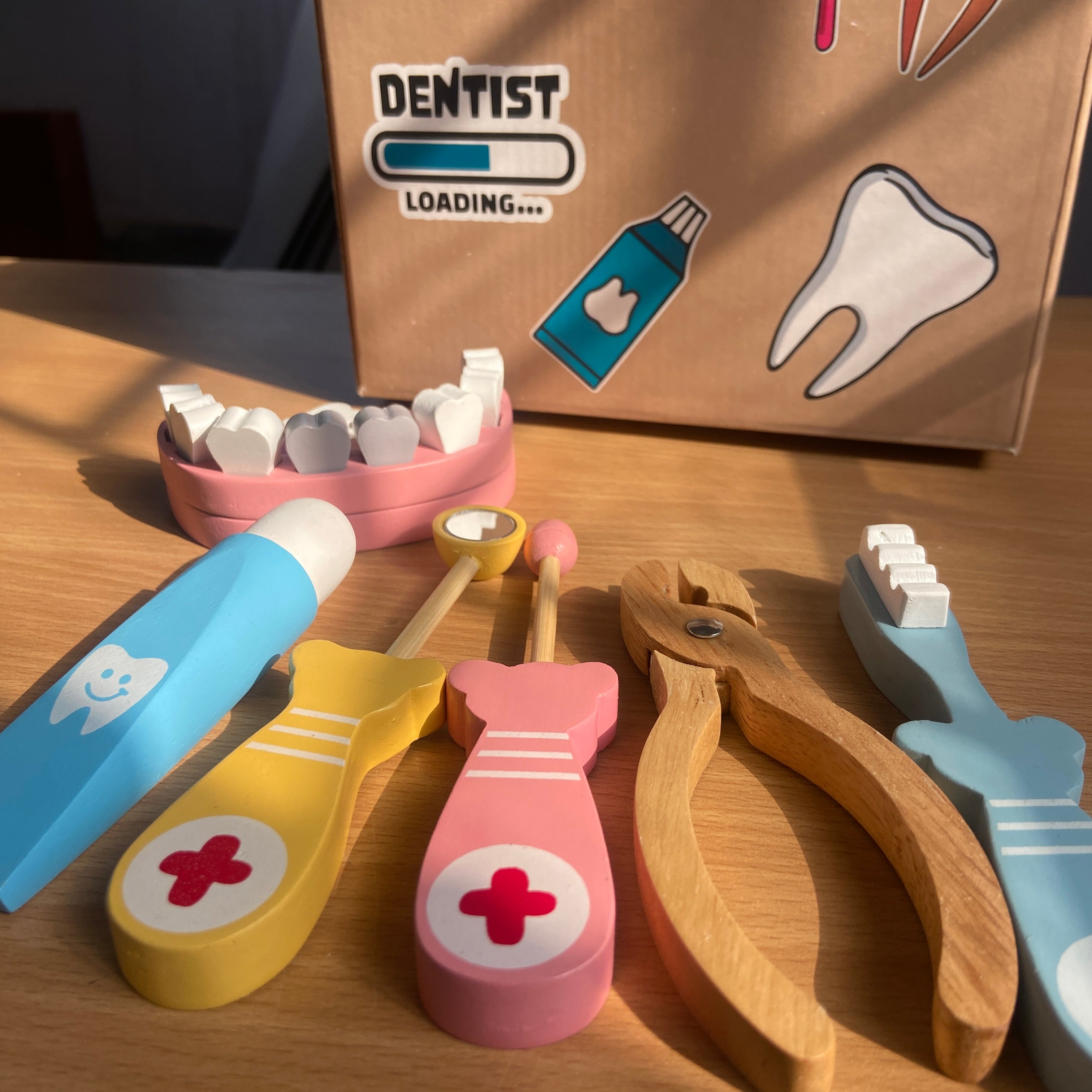 Playbox Happy Teeth Wooden dental Doctor Kit Toy Pretend Play wooden doctor Set - PBP - 002