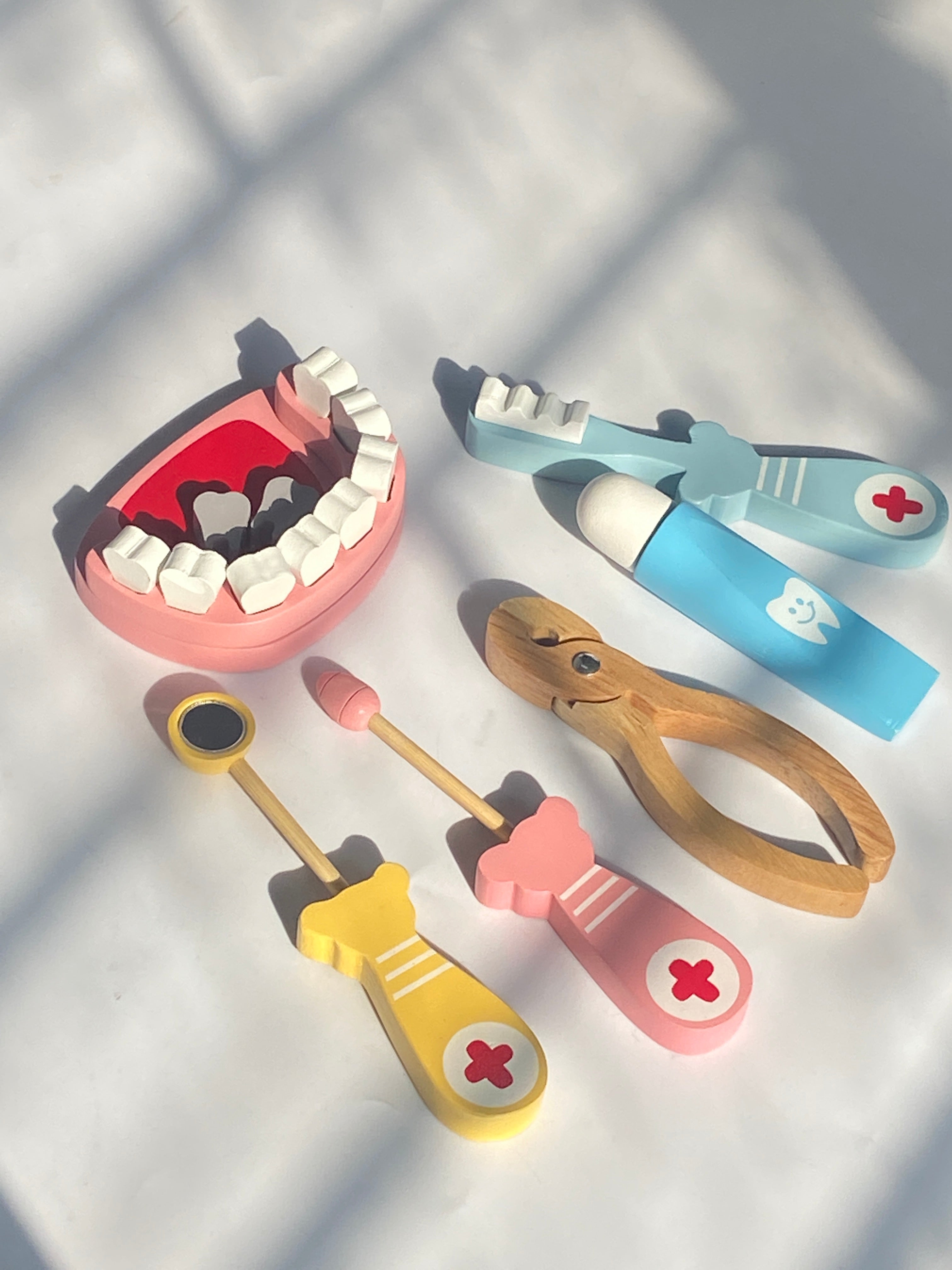 Playbox Happy Teeth Wooden dental Doctor Kit Toy Pretend Play wooden doctor Set - PBP - 002
