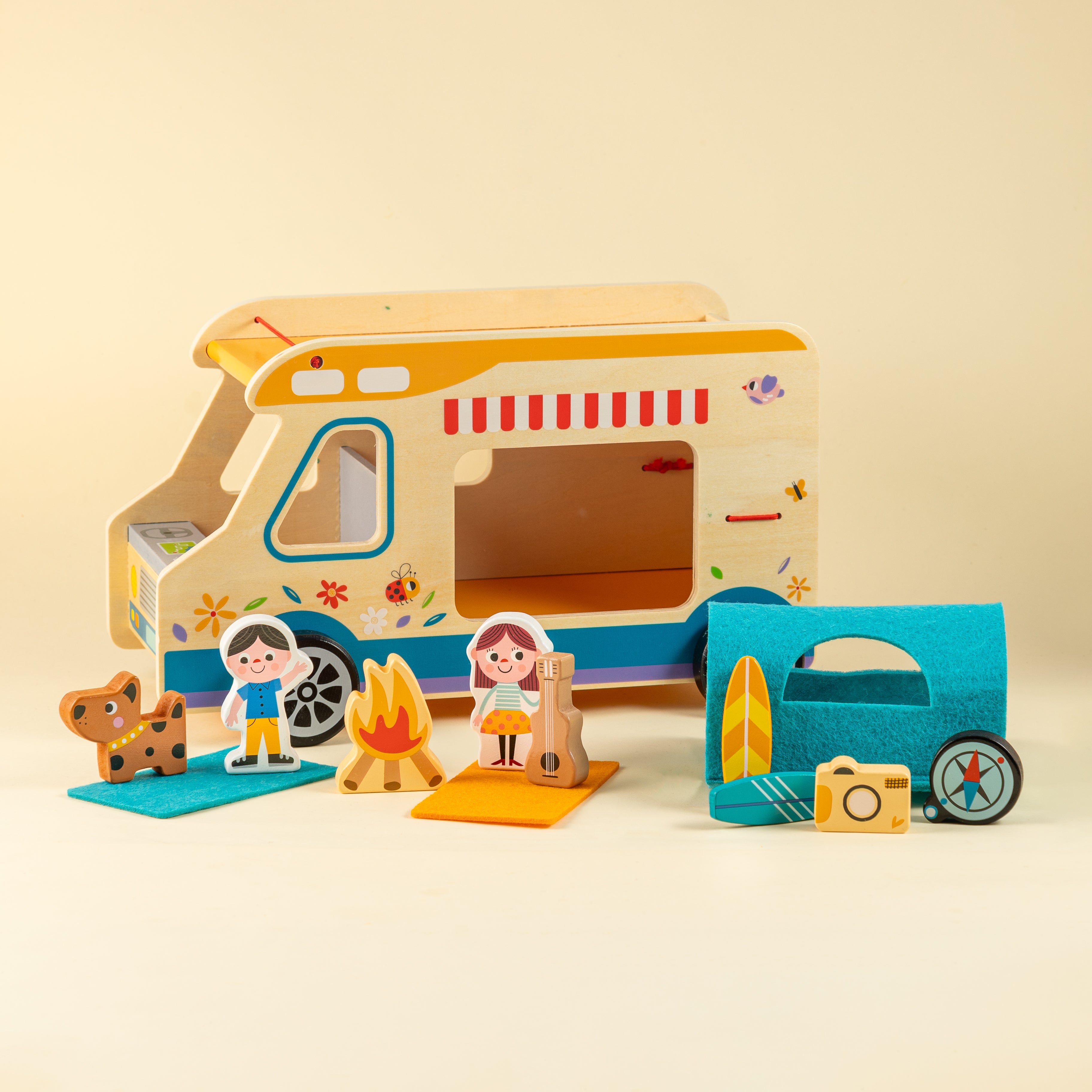 Playbox Little Camper Wooden camping toy little camping toy set for toddler kids - PBC - 018