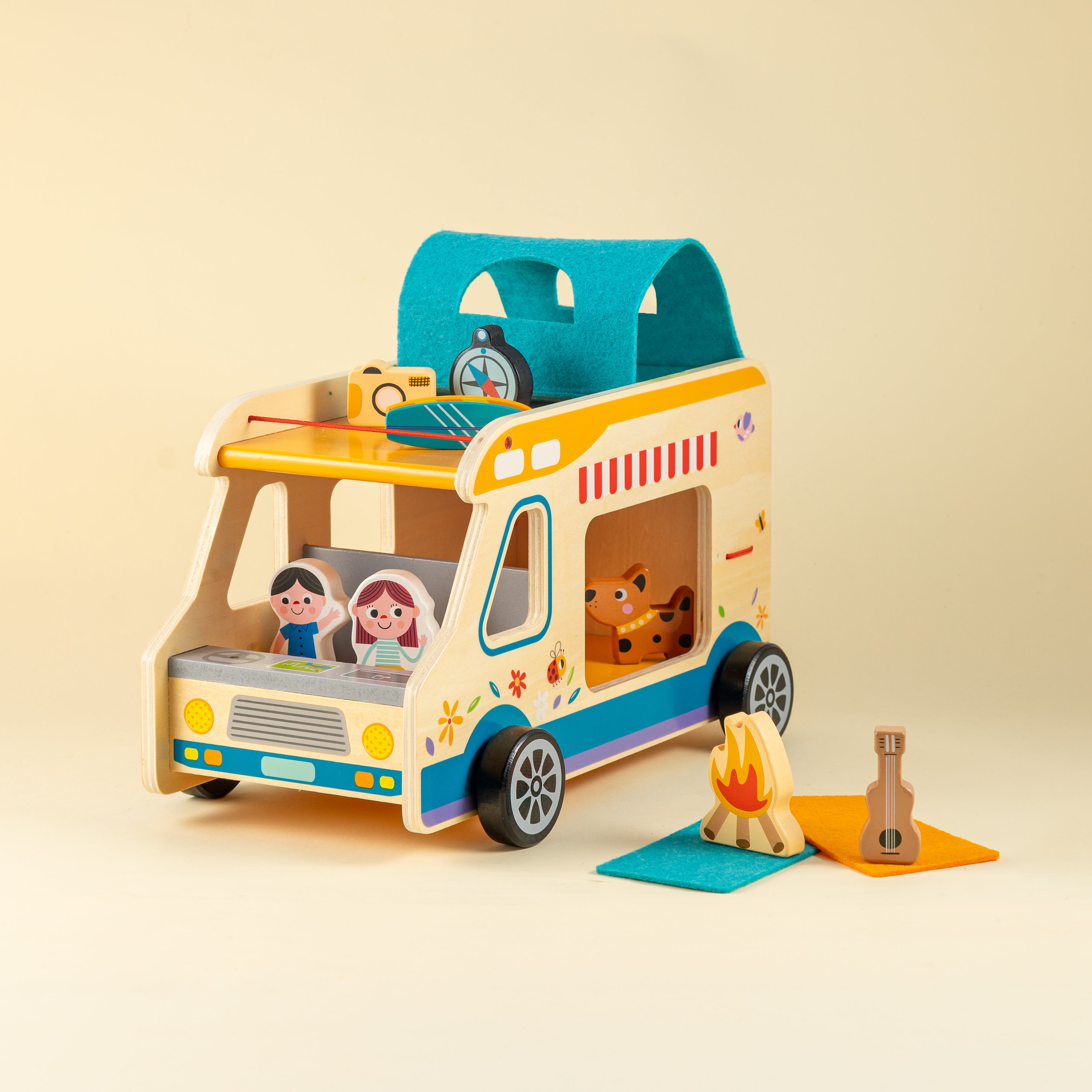 Playbox Little Camper Wooden camping toy little camping toy set for toddler kids - PBC - 018