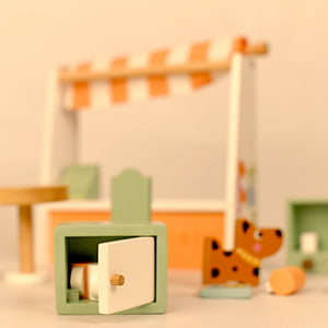 PlayBox Pet Friendly Cafe Wooden Toy | Pretend Play Toddler & Kids Baby Toys - PBP - 028