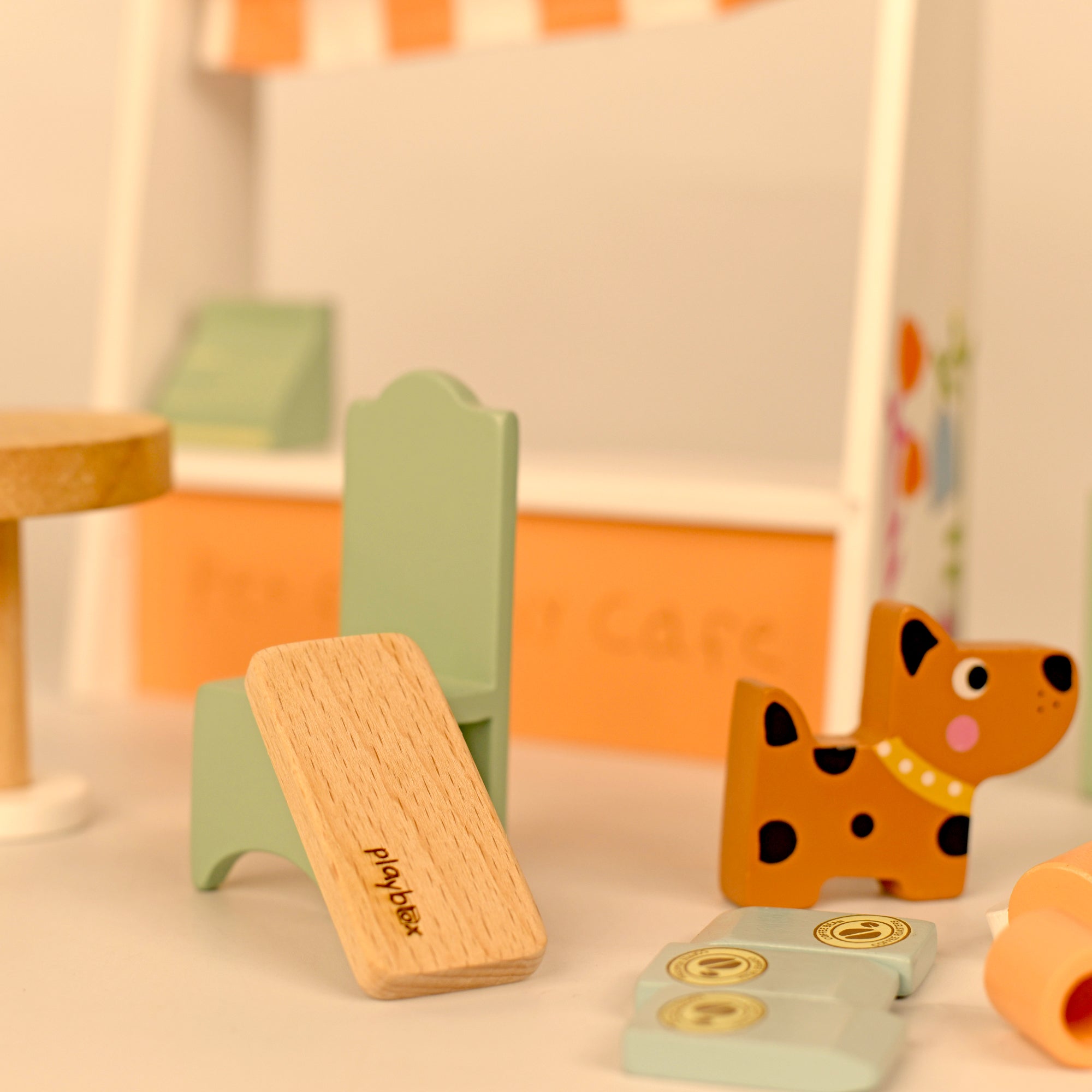 PlayBox Pet Friendly Cafe Wooden Toy | Pretend Play Toddler & Kids Baby Toys - PBP - 028