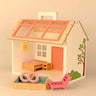 Playbox Pop’s Pool Side Villa Wooden Play Toy Set | Mini Doll House with Furniture Pretend Play Toddler & Kids Baby Toys - PBP - 015