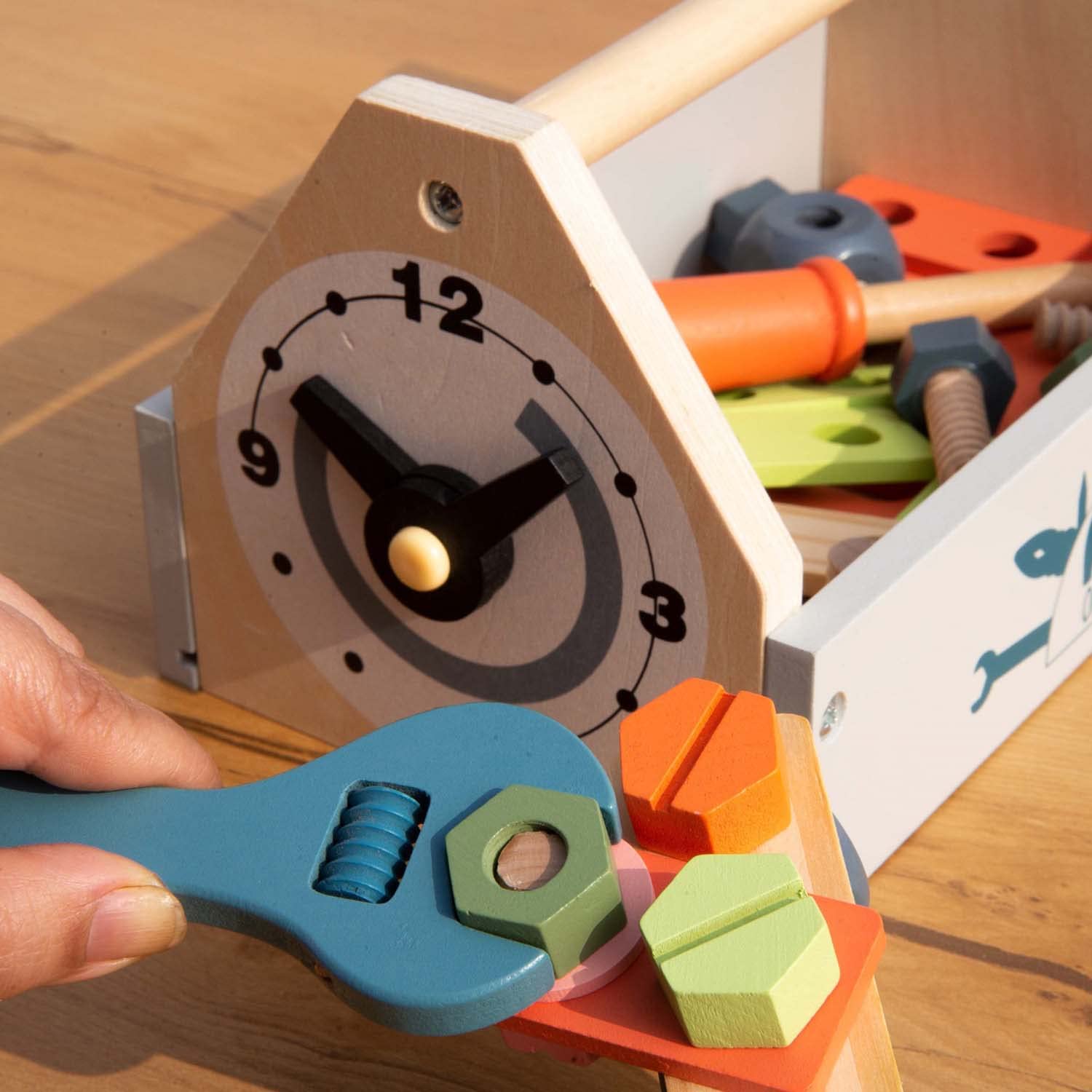 Playbox Pretend Play Wooden Toy Tool Kit Imagination and Creativity Fix it up Wooden Toy - PBP - 001