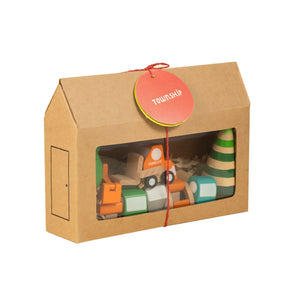 Playbox Township Wooden Cars and Tree Set Wooden car Set Collection Kids Toys - PBC - 019