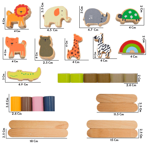 Playbox Wodden Zoo Tower | Balancing Activities Toy | Great Gift for Kids and Toddlers | Wooden Animal Stacking Toys - PBV - 004