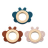 Playbox Wooden Butterfly BPA Free Silicone Baby Teether Gums in Assorted Colors - PBN - 006