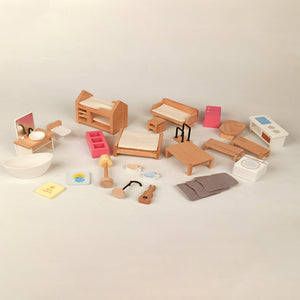 Playbox Wooden Doll House Furniture Play Toy Set | Pretend Play Toddler & Kids Baby Toys - PBP - 026
