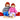 Playbox Wooden Figure Pop's Family Dolls Pretend Play Toy Set For Children Kids - PBP - 014