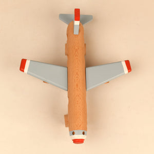 Playbox Wooden Moving Wheels Aeroplane/Airplane Toy Vehicle for Kids Toddler & Children Toy Set - PBC - 022